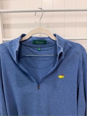 Masters Classics Augusta National Quarter Zip Mens Small Blue